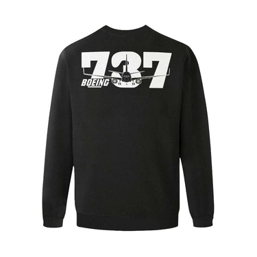 BOEING 737 Men's Oversized Fleece Crew Sweatshirt e-joyer